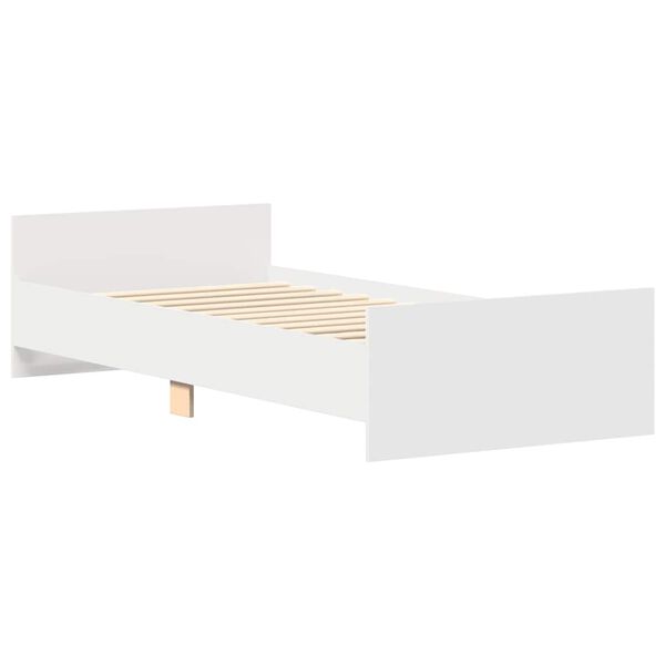vidaXL Bettgestell Wei&szlig; 100x200 cm Holzwerkstoff