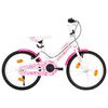 vidaXL Kinderfahrrad 18 Zoll Rosa und Wei&szlig;