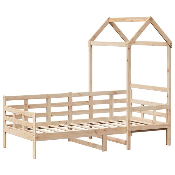 vidaXL Tagesbett mit Dach 80x200 cm Massivholz Kiefer