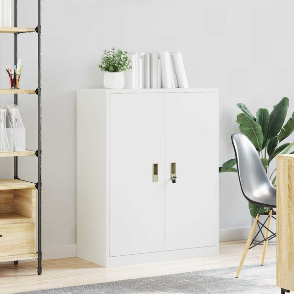 vidaXL Aufbewahrungsschrank Wei&szlig; 80 x 40 x 105 cm Stahl