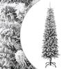 vidaXL K&uuml;nstlicher Weihnachtsbaum Schlank mit Schnee 210 cm PVC & PE
