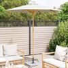 vidaXL Garten-Sonnenschirm Cremewei&szlig; &Oslash; 270 x 260 cm Bambus