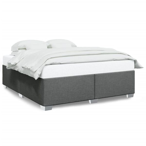 vidaXL Bettgestell ohne Matratze Dunkelgrau 180x200 cm Stoff
