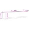 vidaXL Wandregale 2 Stk. Sonoma-Eiche 75x16,5x16,5 cm Holzwerkstoff