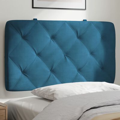 vidaXL Kopfteil-Kissen Blau 80 cm Samt