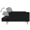 vidaXL Schlafsofa 2-Sitzer mit 2 Kissen Schwarz Stoff