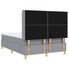 vidaXL Boxspringbett mit Matratze Hellgrau 140 x 200 cm Stoff