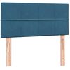 vidaXL Boxspringbett mit Matratze Dunkelblau 80x210 cm Samt