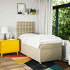 vidaXL Boxspringbett mit Matratze Creme 80x200 cm Stoff