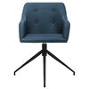 vidaXL Esszimmerst&uuml;hle 2 Stk. Drehbar Blau Stoff
