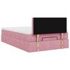 vidaXL Ottoman-Bett mit Matratze Rosa 120x190 cm Samt