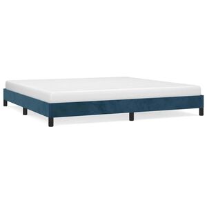vidaXL Bettgestell ohne Matratze Dunkelblau 200x200 cm Samt