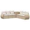 vidaXL Sofa Set 7 stk. Beige und Cremewei&szlig; Polyrattan und Stahl