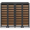 vidaXL Wagenm&uuml;llbeh&auml;lter f&uuml;r 2 Beh&auml;lter 136 x 77,5 x 115,5 cm Stahl