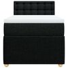 vidaXL Boxspringbett mit Matratze Schwarz 90x200 cm Stoff