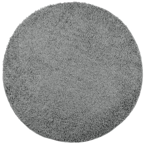 vidaXL Teppich Shaggy Hochflor Modern Gr&uuml;n &Oslash; 100 cm