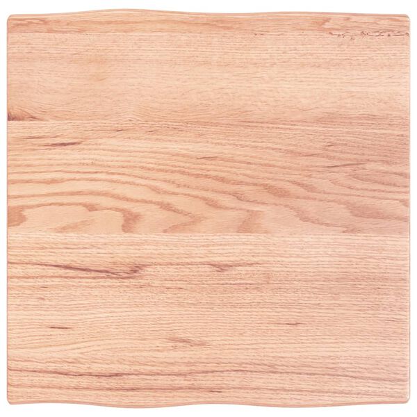 vidaXL Tischplatte 60x60x2 cm Massivholz Eiche Behandelt Baumkante