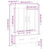 vidaXL Highboard Grau Sonoma 69,5x31x115 cm Holzwerkstoff
