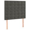 vidaXL Boxspringbett mit Matratze Dunkelgrau 80x200 cm Samt