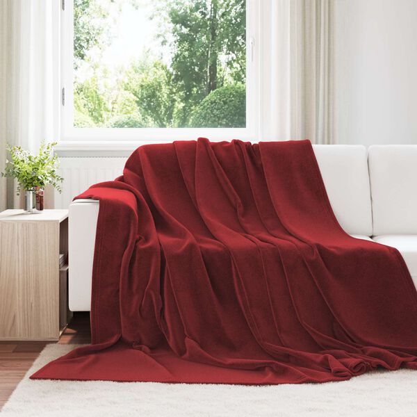 vidaXL Wohndecken 6 pcs Bordeauxrot 220 x 240 cm Fleece