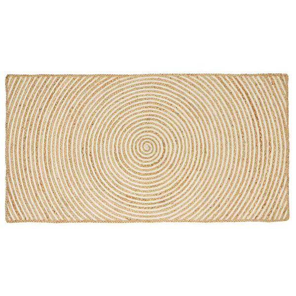 vidaXL Teppich Nat&uuml;rlich und Schwarz 60 x 110 cm Jute