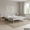 vidaXL Bett Wei&szlig; Metall 140x200 cm