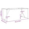 vidaXL Esstisch-Gestell in O-Form 180x80x73 cm Stahl