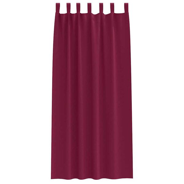 vidaXL Verdunkelungs-Vorh&auml;nge mit Ringen 2 pcs Weinrot 225 x 140 cm