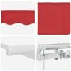 vidaXL Einziehbare Markise Rot 400 x 300 cm Polyester und Aluminium