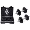 vidaXL Hantelset 15-tlg. 20 kg Gusseisen