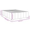 vidaXL Bettgestell ohne Matratze Dunkelgrau 140x200 cm Stoff