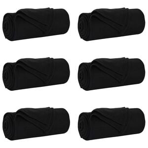 vidaXL Wohndecken 6 stk. Schwarz 270 x 240 cm 5.08 kg Fleece
