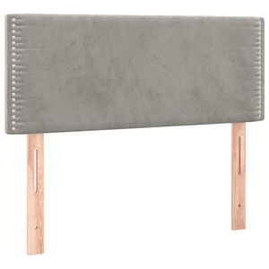 vidaXL Kopfteil Hellgrau 90x5x78/88 cm Samt