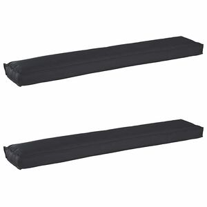 vidaXL Palettenkissenset 2 pcs Schwarz 200 x 40 x 8 cm Oxford-Gewebe