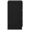 vidaXL Nachttische mit 3 Schubladen 2 Stk. Schwarz 39x35x65 cm