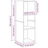 vidaXL TV-Schrankset Wandmontiert 4 pcs Artisan-Eiche Holzwerkstoff