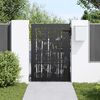 vidaXL Gartentor Schwarz 85 x 125 cm Pulverbeschichteter Stahl