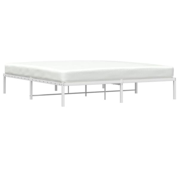 vidaXL Bettgestell Metall Wei&szlig; 180x200 cm