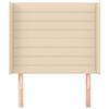 vidaXL Kopfteil mit Ohren Creme 93x16x118/128 cm Stoff