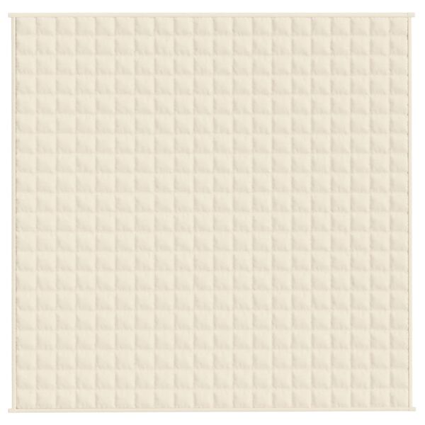 vidaXL Gewichtsdecke Hellcreme 200x200 cm 9 kg Stoff