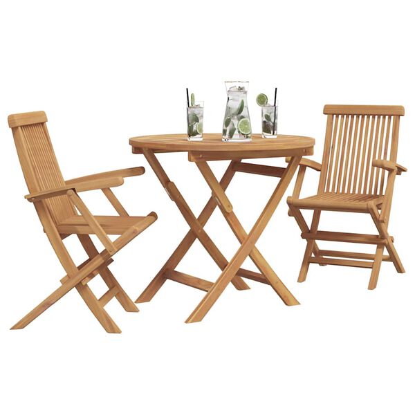vidaXL Garten Essgruppe 3 pcs Braun Massivholz Akazie