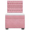 vidaXL Boxspringbett mit Matratze Rosa 90x200 cm Samt