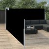 vidaXL Ausziehbare Seitenmarkise Schwarz 120 x 1000 cm
