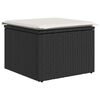 vidaXL 11-tlg. Garten-Sofagarnitur mit Kissen Schwarz Poly Rattan