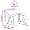 vidaXL Caravan Zelt f&uuml;r 3 Personen Grau und Orange 252 x 245 x 245 cm