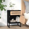 vidaXL Nachttische 2 Stk. Schwarz 40x30x55,5 cm Holzwerkstoff & Eisen