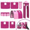 vidaXL Kinderloftbett Schwarz und Pink 107 x 200 cm Metall