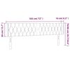 vidaXL LED Kopfteil Schwarz 183x16x78/88 cm Stoff