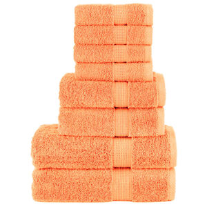 vidaXL 8 tlg. Premium-Handtuch-Set SOLUND Orange 600 g/m&sup2;