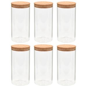 vidaXL Vorratsgl&auml;ser mit Korkdeckel 6 Stk. 1400 ml